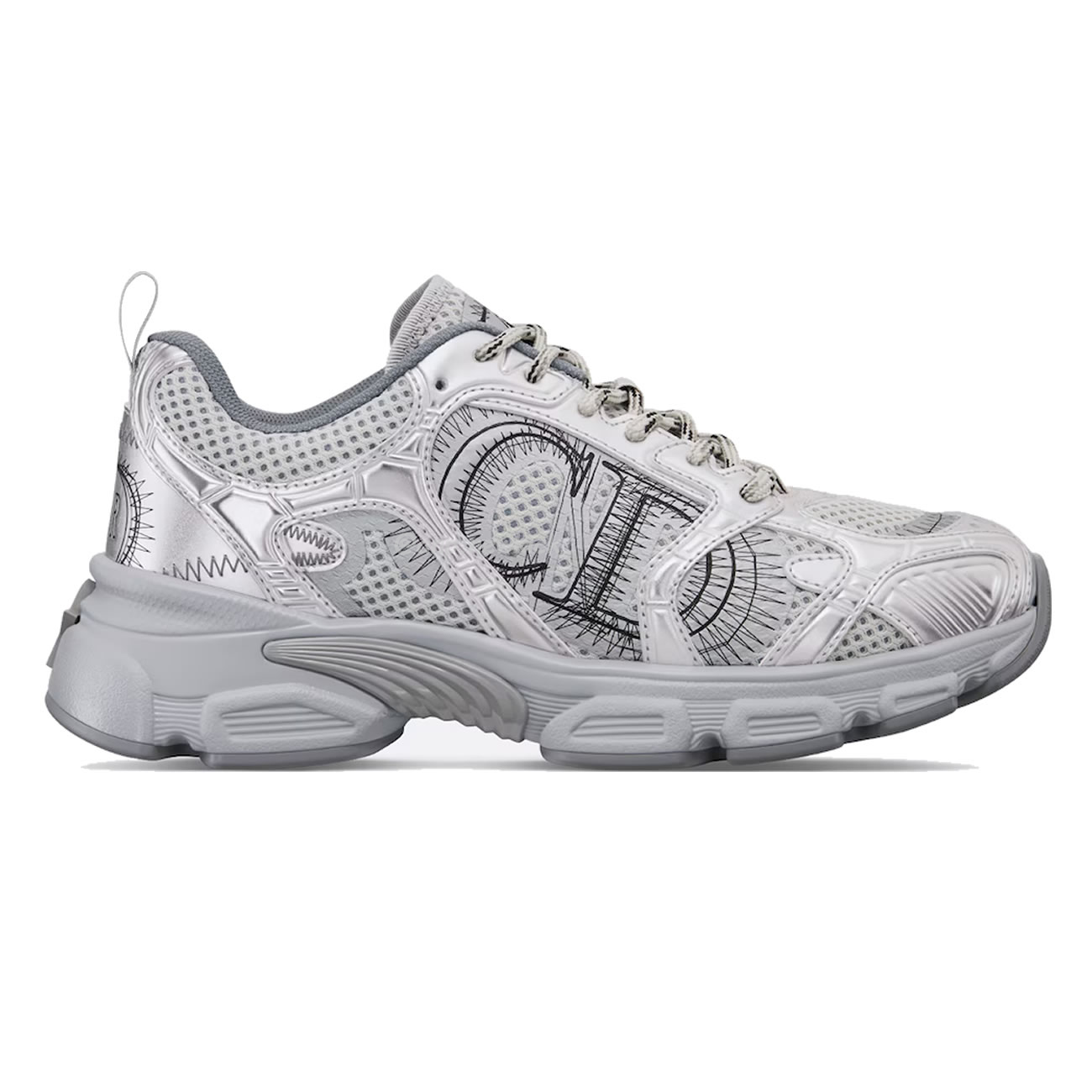 Dior Chrono Sports Shoes With Mesh Fabric And Faux Leather Trim (3) - newkick.vip